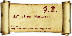 Fürstner Mariann névjegykártya